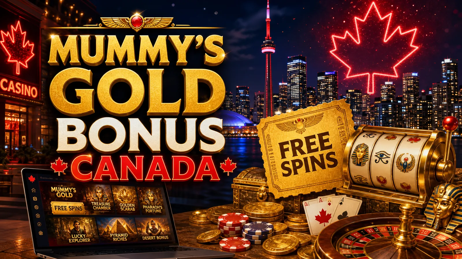 Mummy's Gold Casino Bonus and Free Spins content image