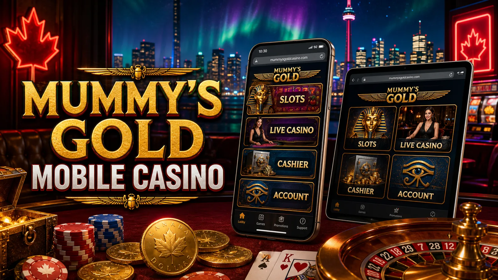 Mummy's Gold Mobile Casino content image
