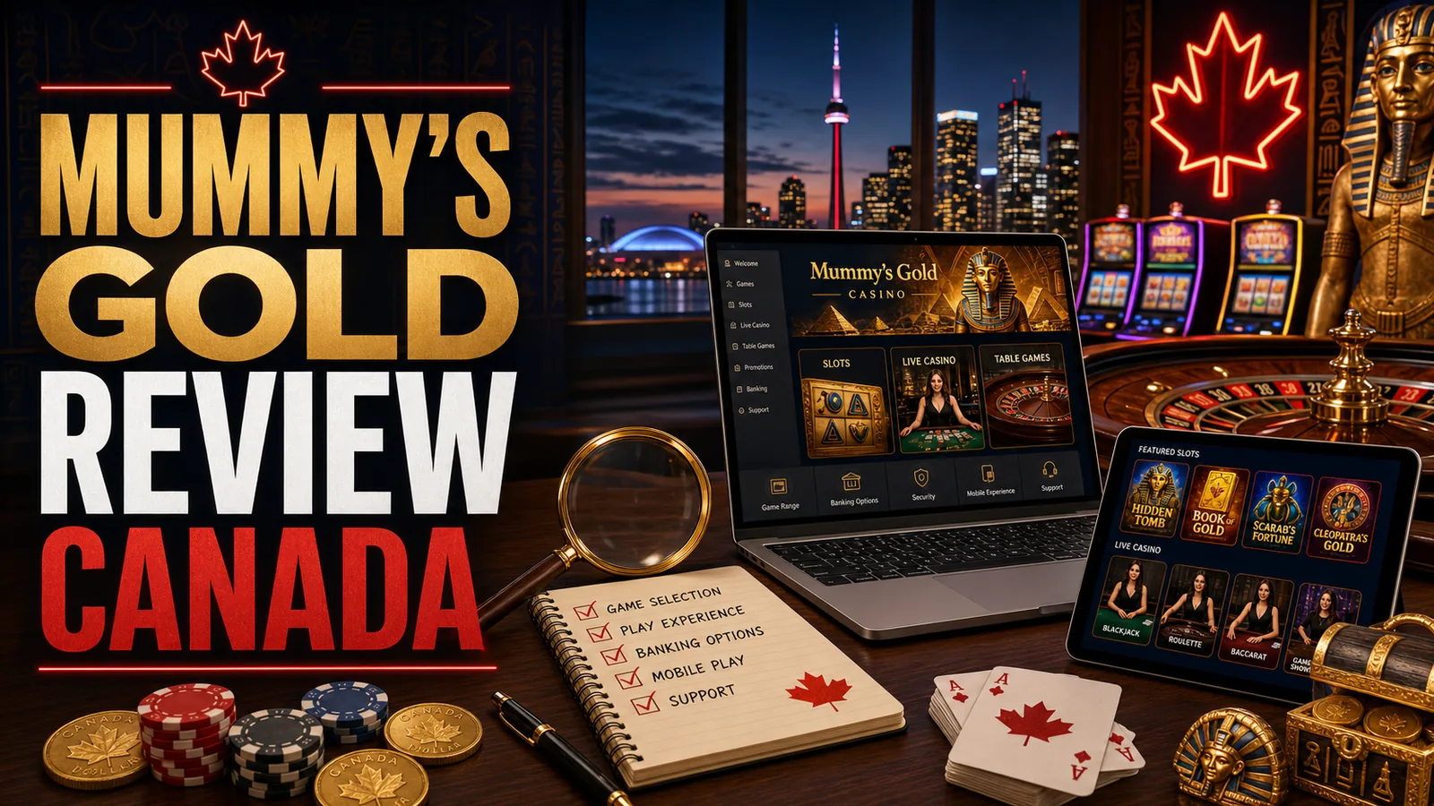 Mummy's Gold Casino Review Canada content image